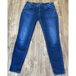 Silver Suki Super Skinny Jeans Women 30 Blue Denim Mid Rise Dark Wash Stretch